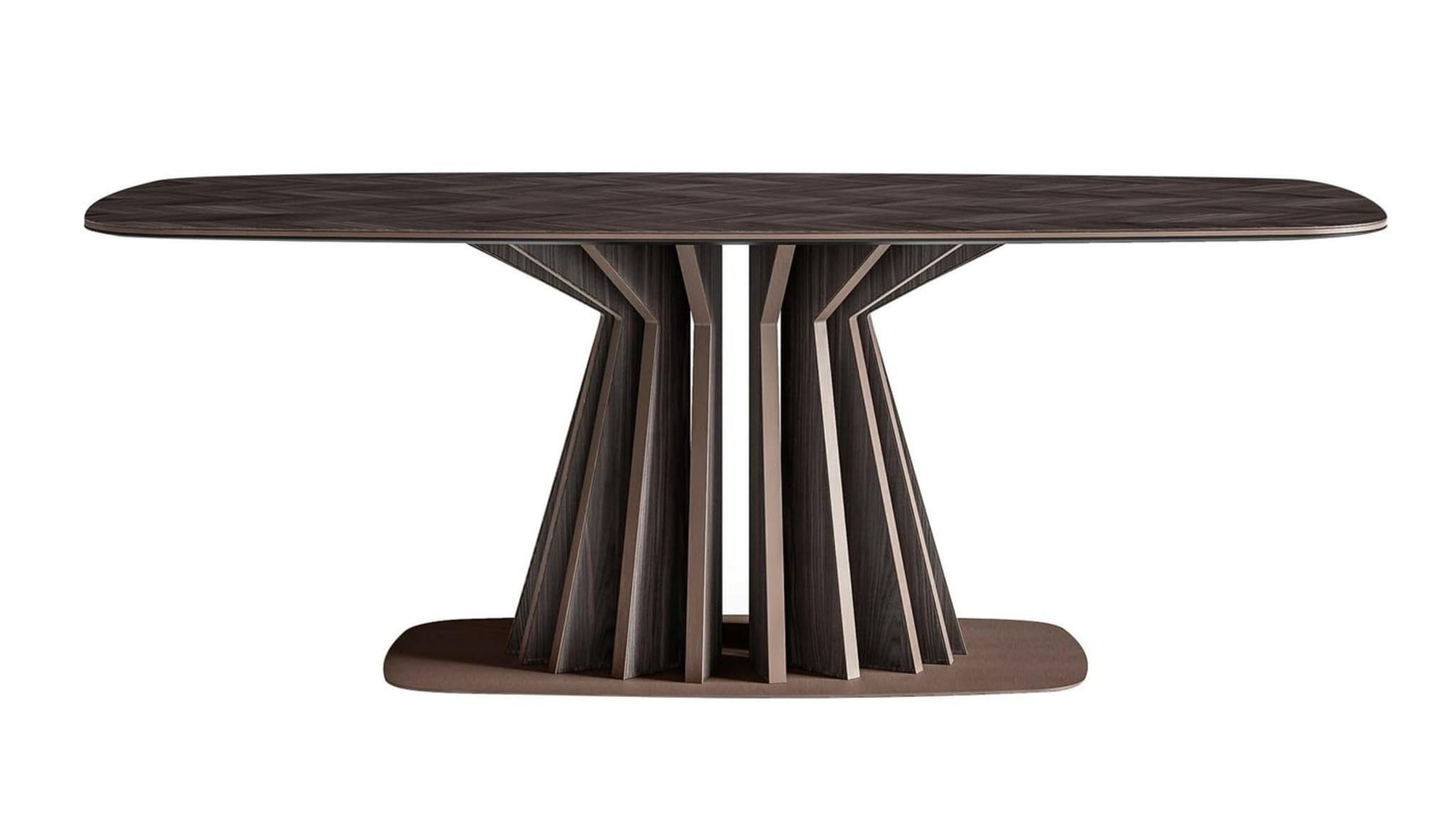 Table de Salle à Manger Rectangulaire Foncée | Dimensions: L 220 cm