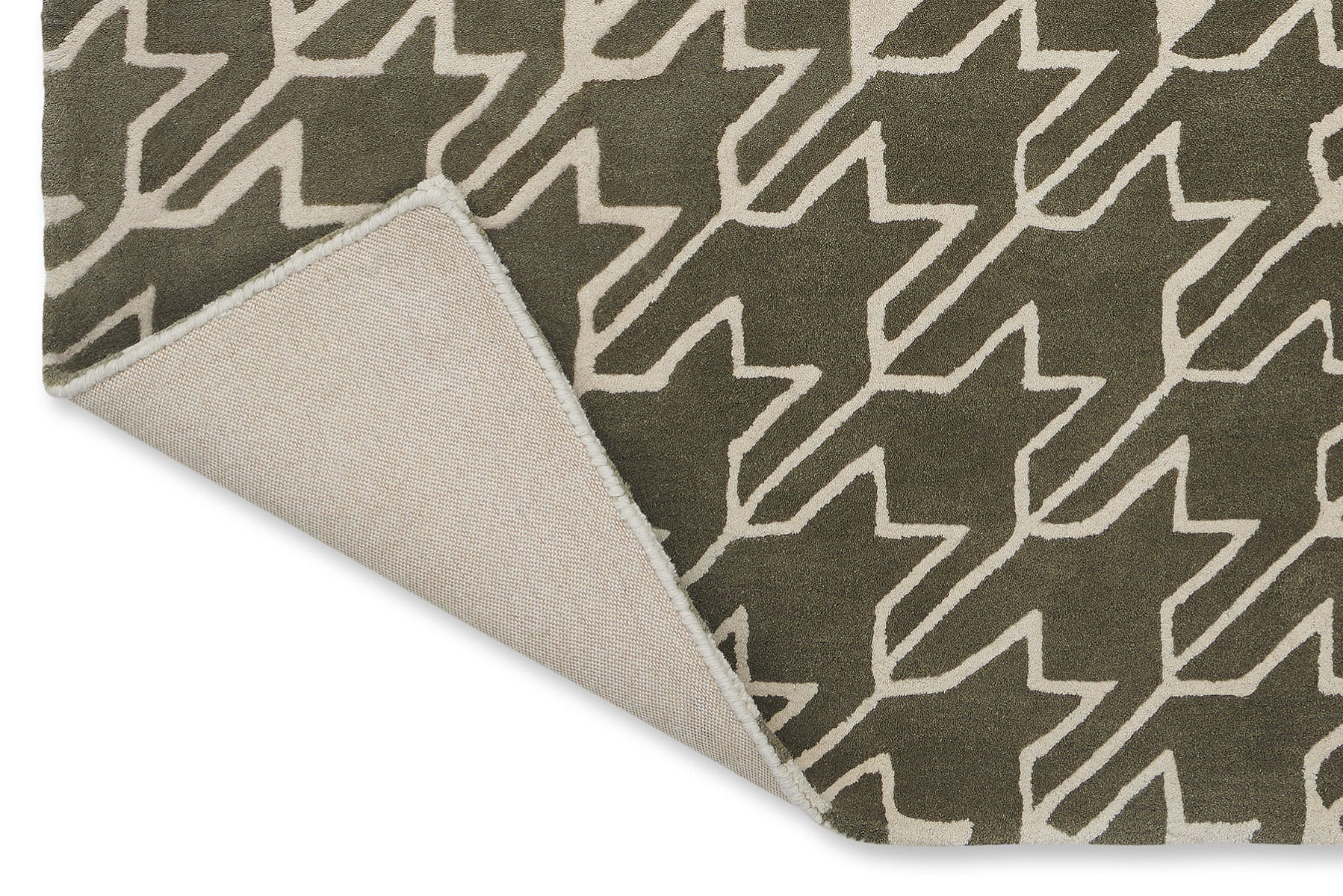 Tapis Houndstooth Gris