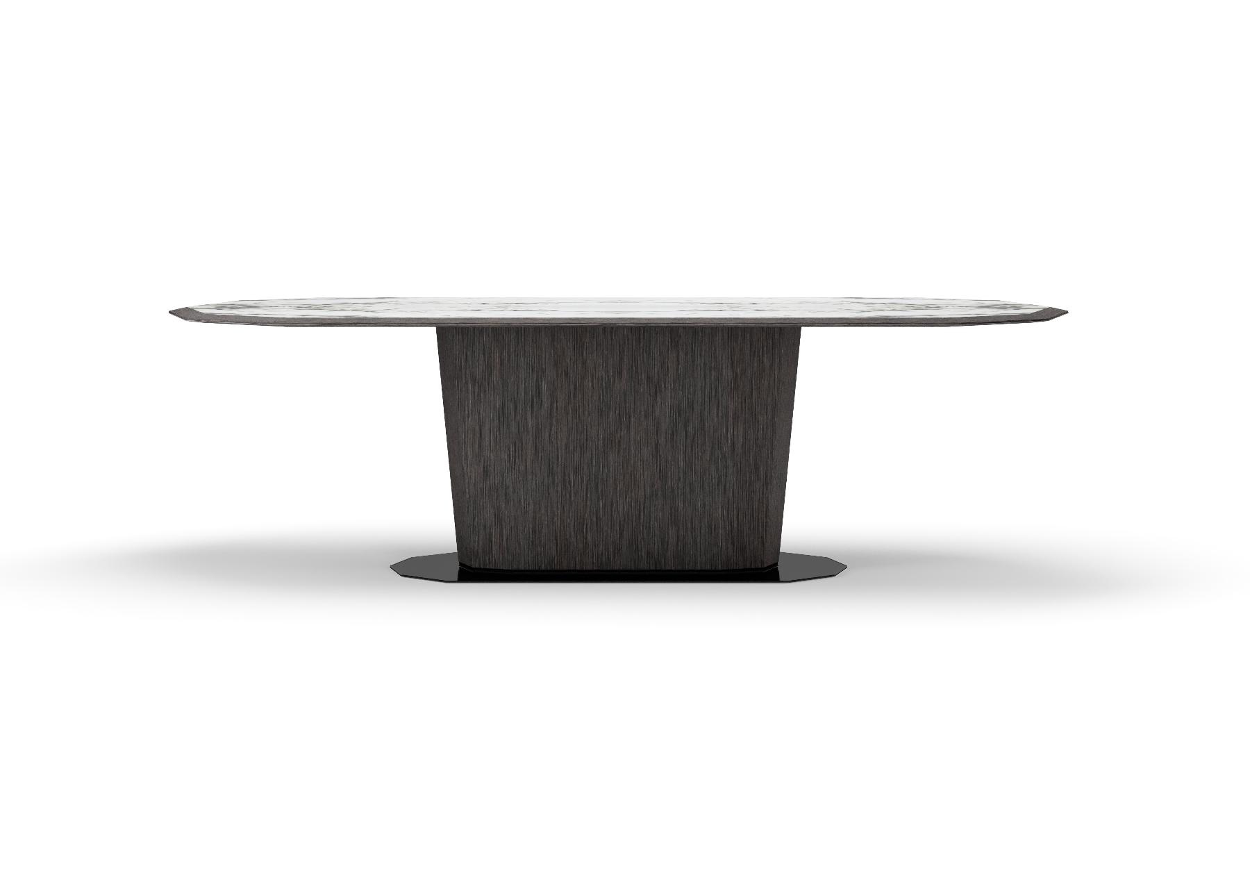 Table de salle à manger ovale en marbre Mizar