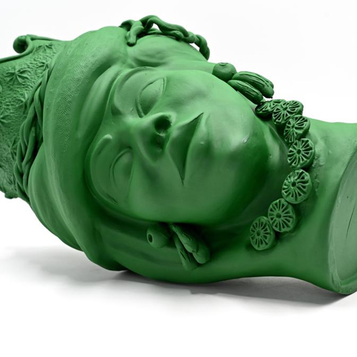 Sculpture Tête De Maure Verte