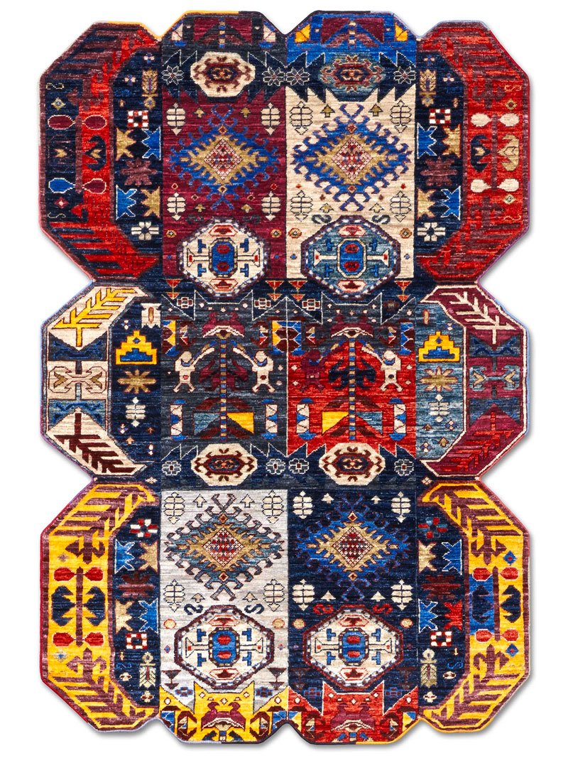 Tapis fait main de luxe Multiforme