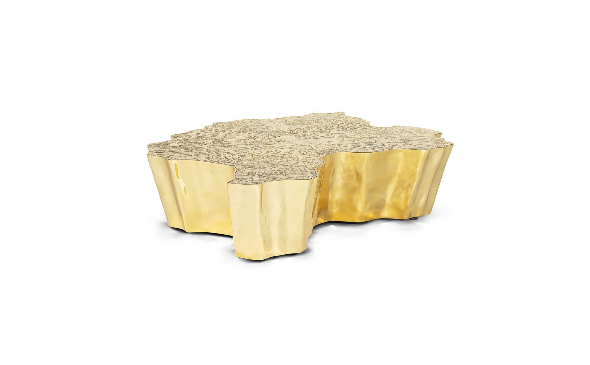 Table Basse Eden Dorée | Dimensions: L 138 x P 95 x H 36 cm