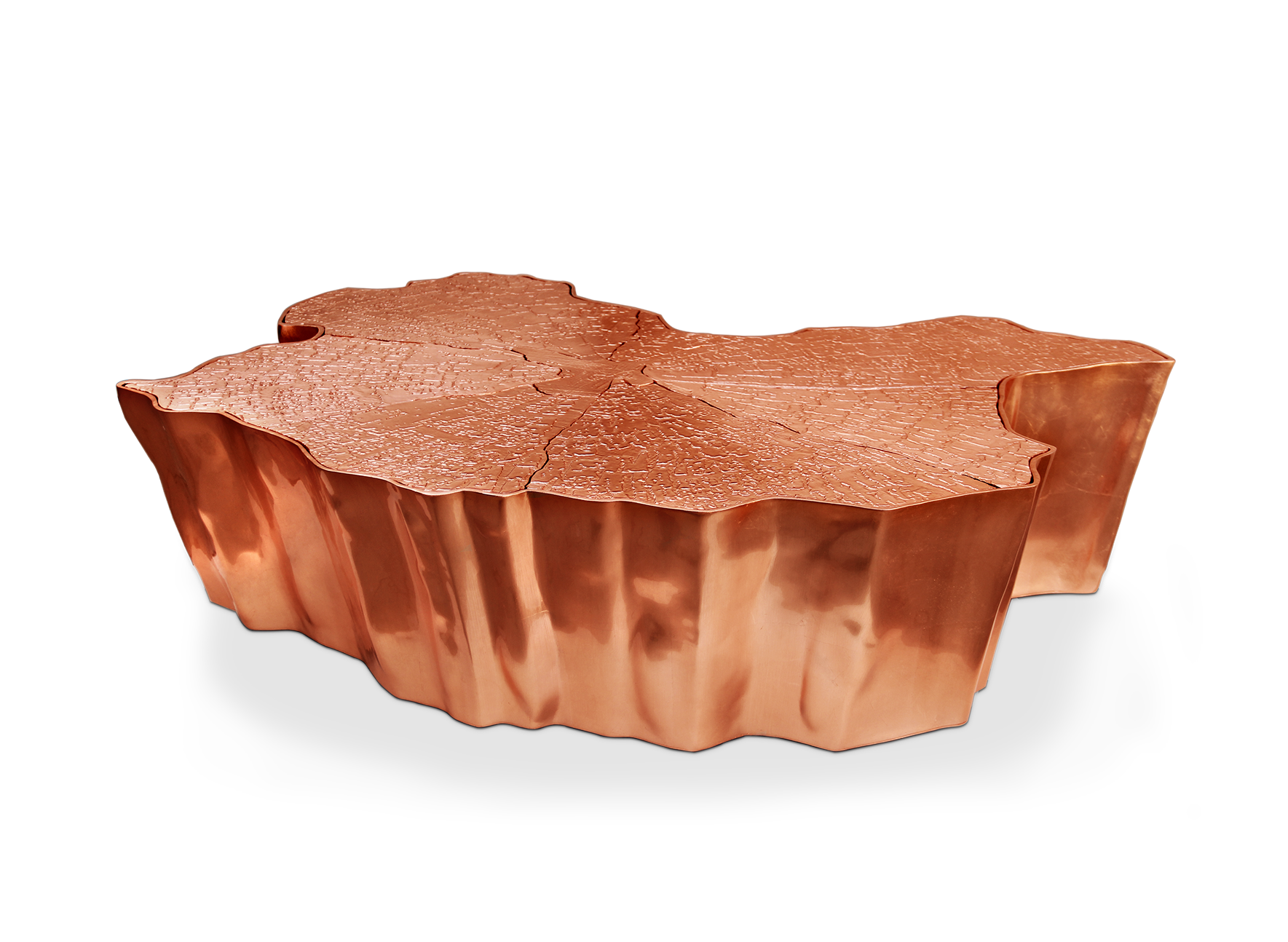 Table Basse Eden Cuivre | Dimensions: L 138 x P 95 x H 36 cm
