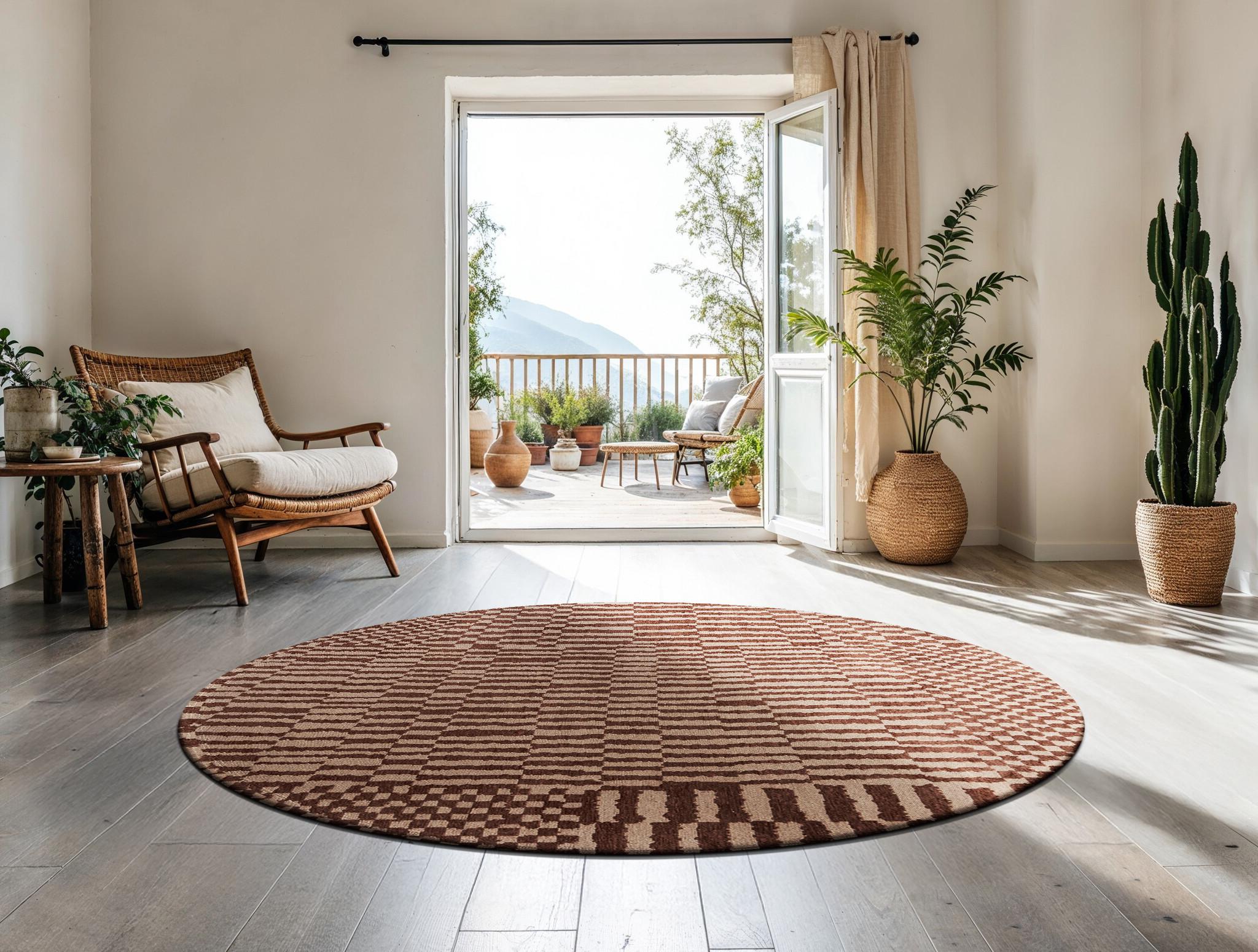 Tapis Berbère Ksar 9653 Rond Tapis Berbère Ksar 9653 Rond