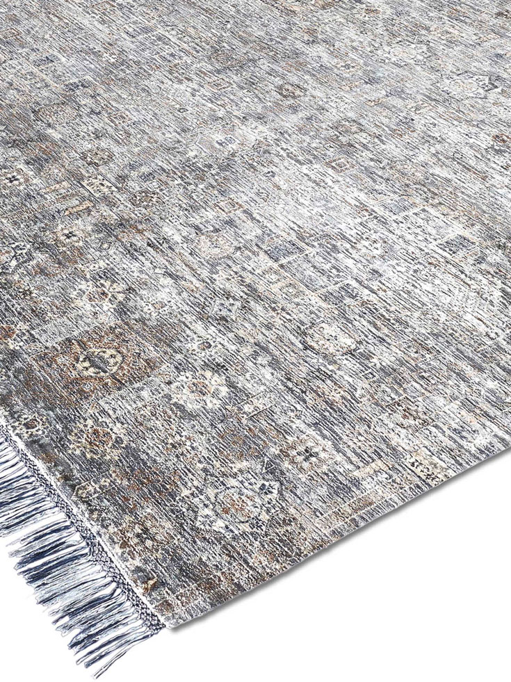 Tapis Agra No. 55 Original sur Fond Gris | Taille: 365 x 457 cm