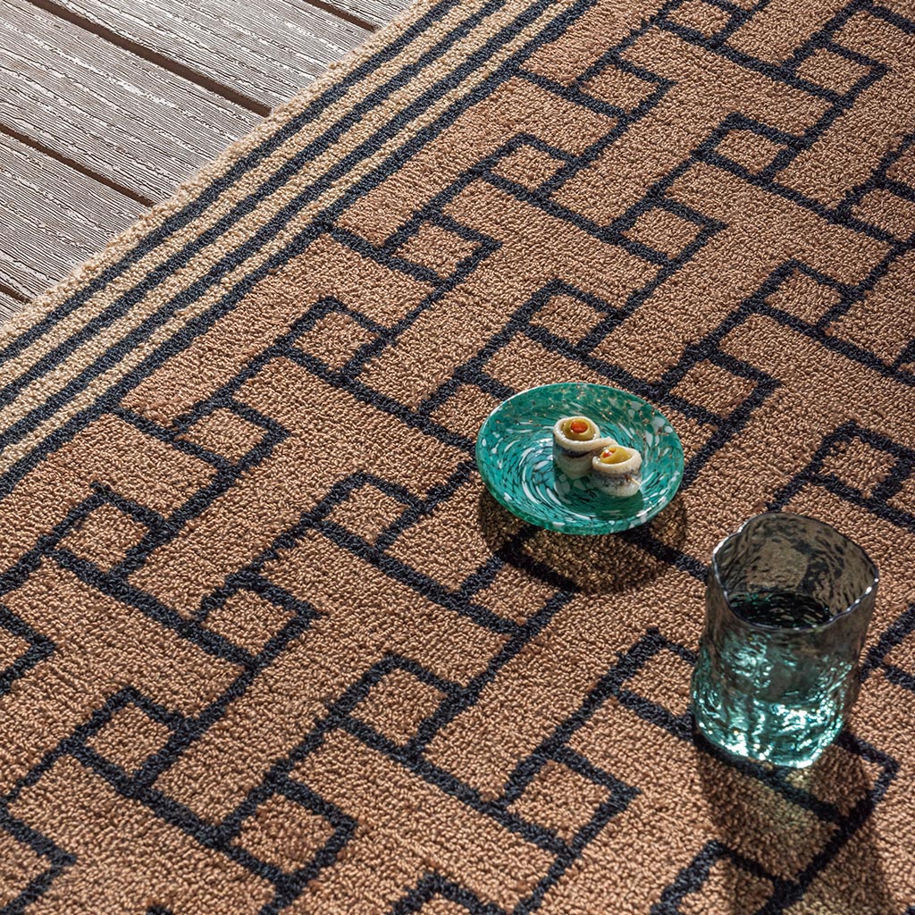 Tapis d’extérieur TB T Monogramme Marron Clair