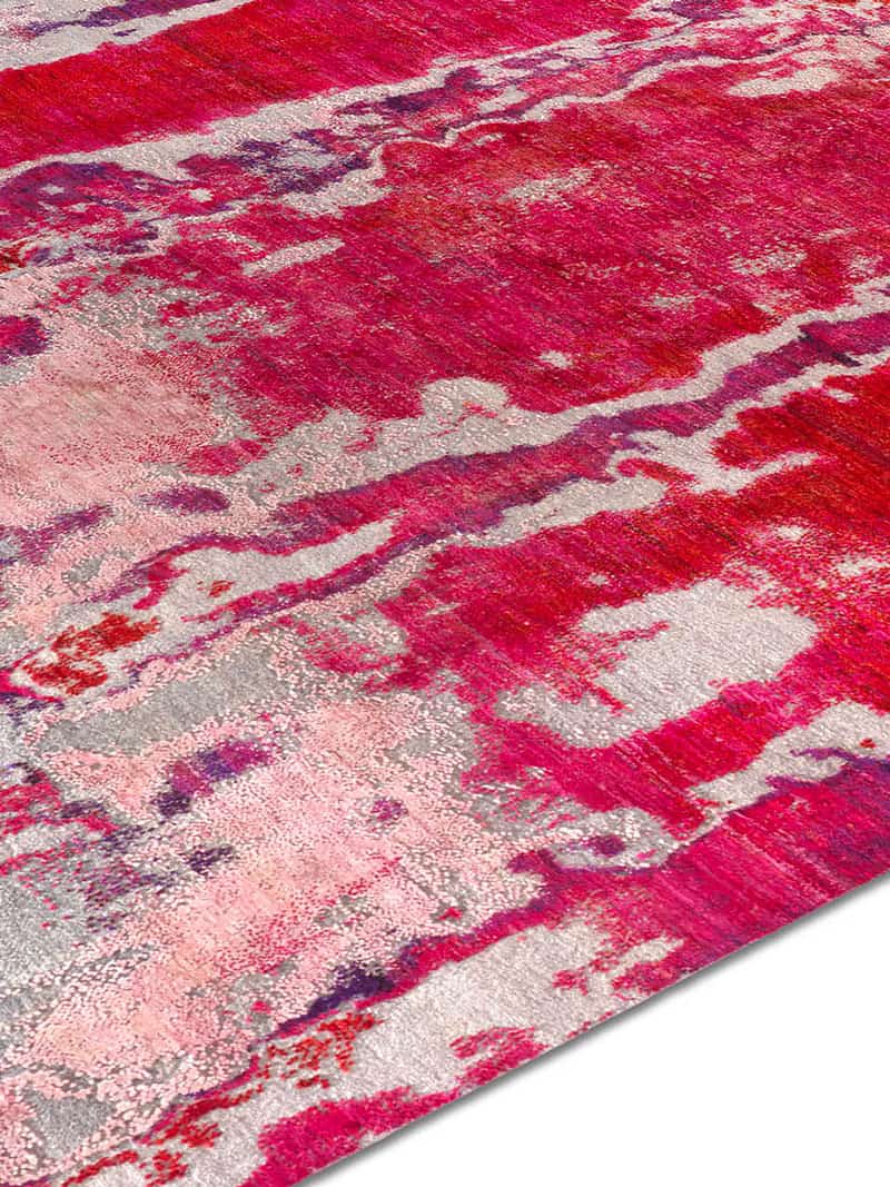 Tapis fait main de luxe Rose