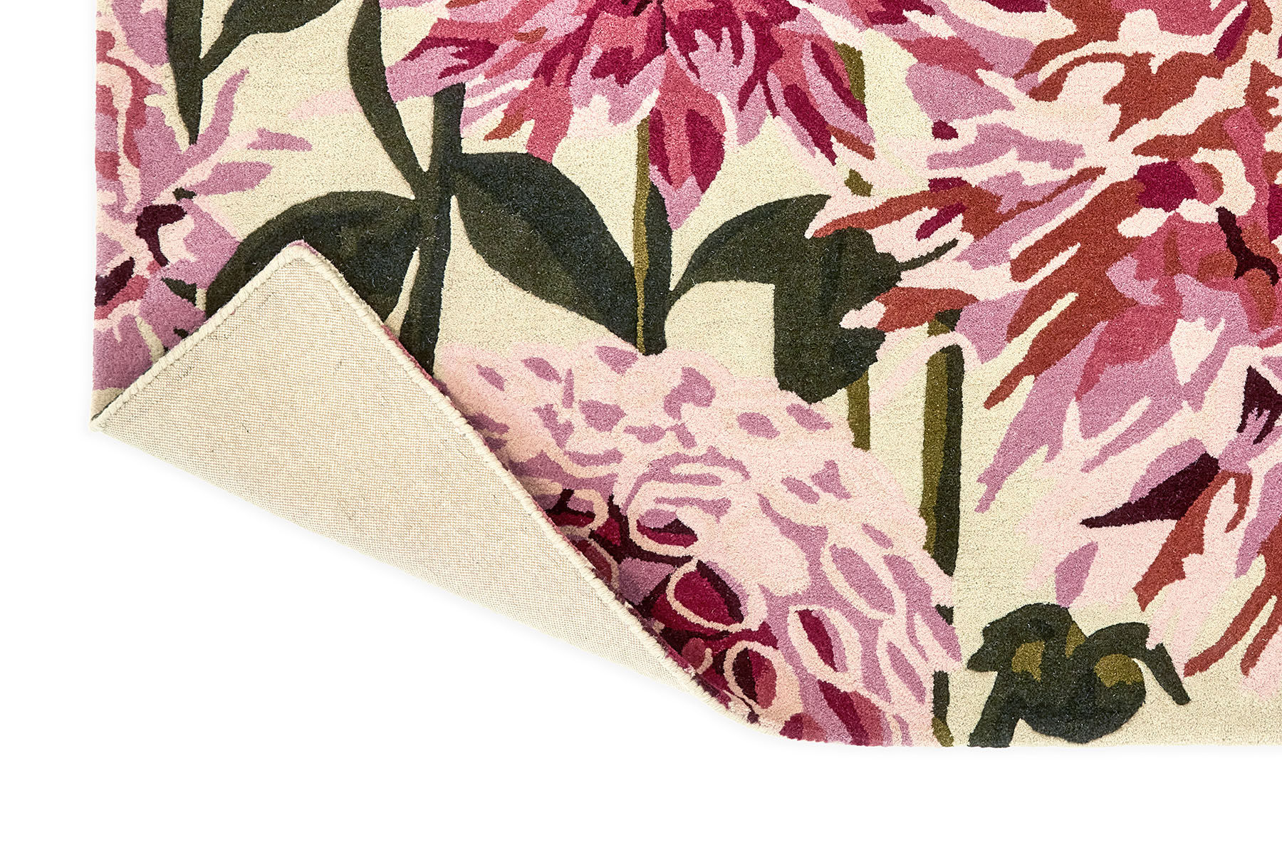 Tapis Dahlia Fuchsia / Palmier