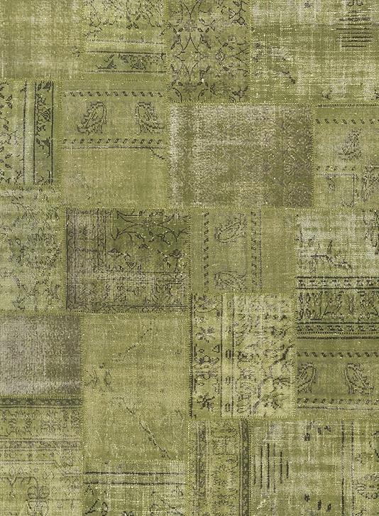 Tapis Patchwork Vert Citron | Taille: 275 x 365 cm
