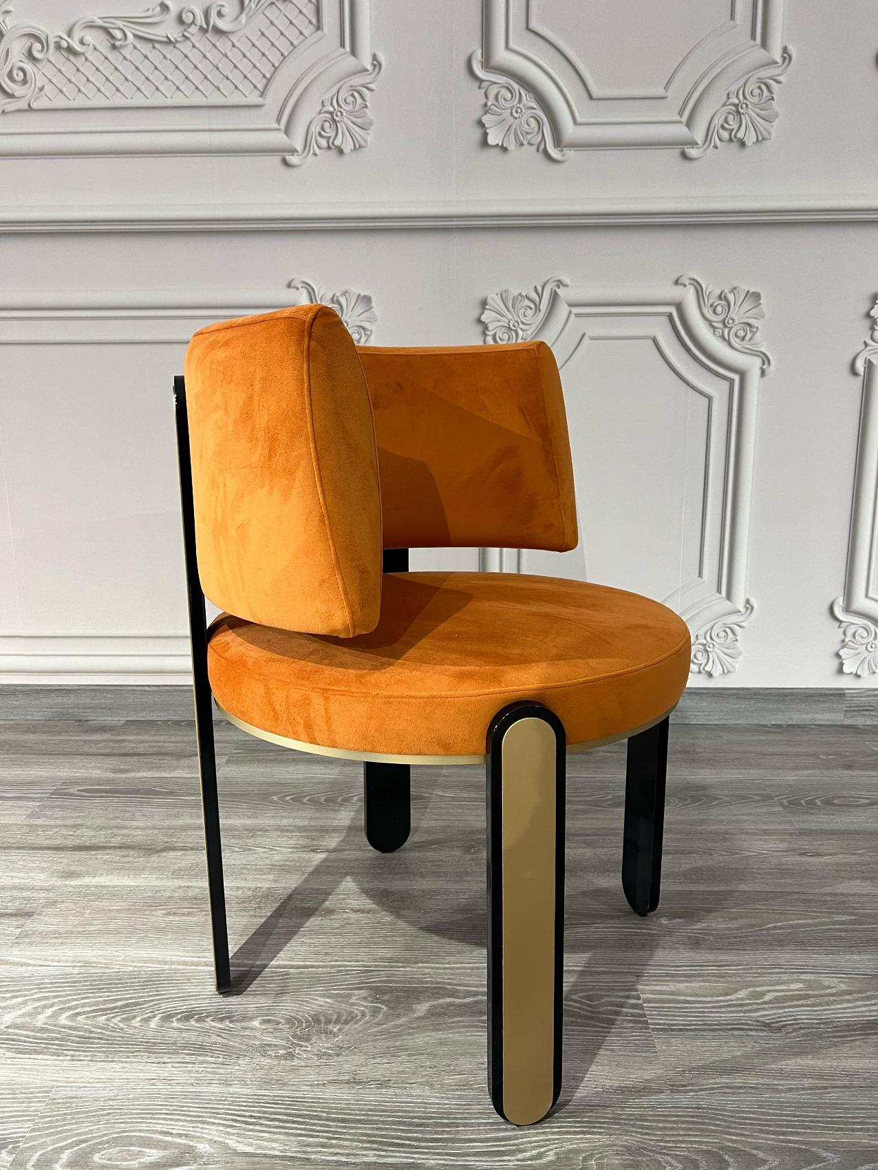Chaise de salle à manger Tiffany orange