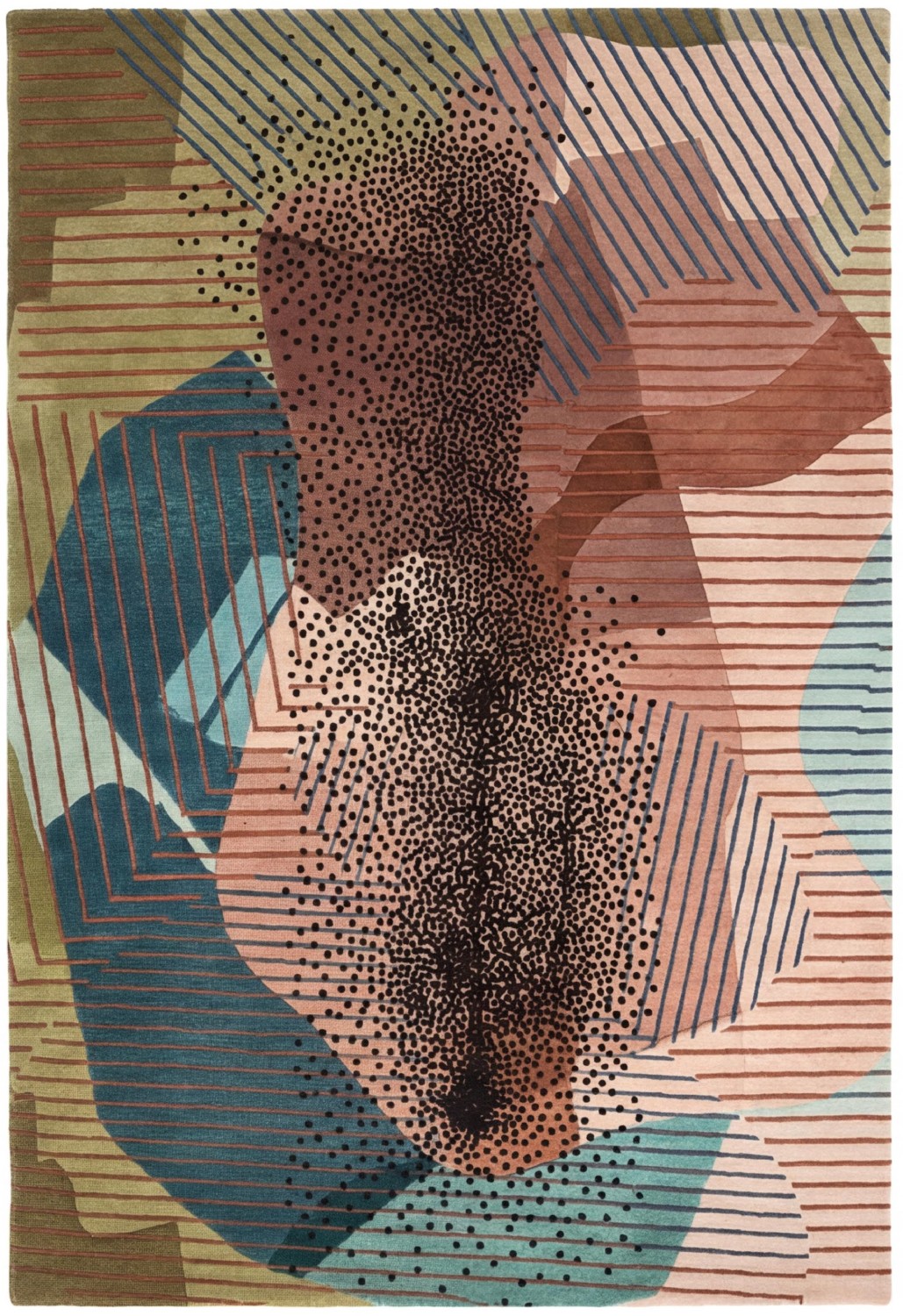 Tapis fait main Textured Figure