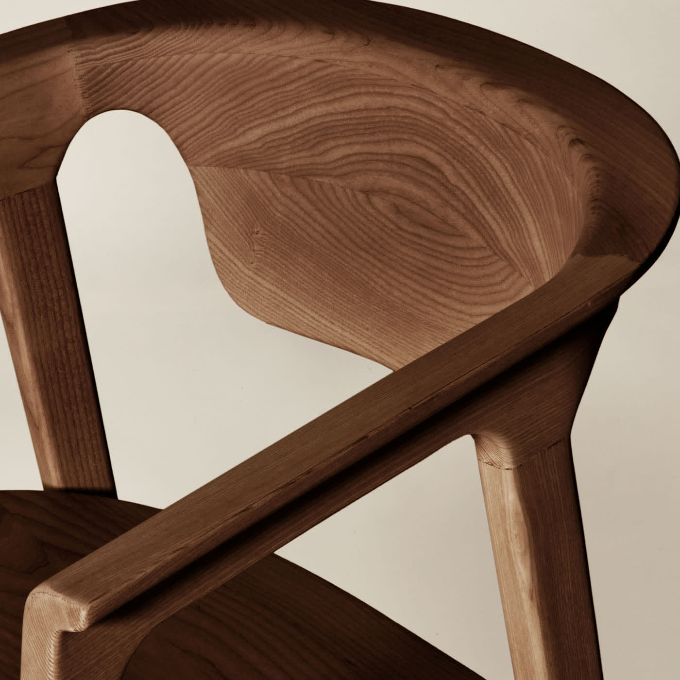 Chaise Duna en Frêne Marron