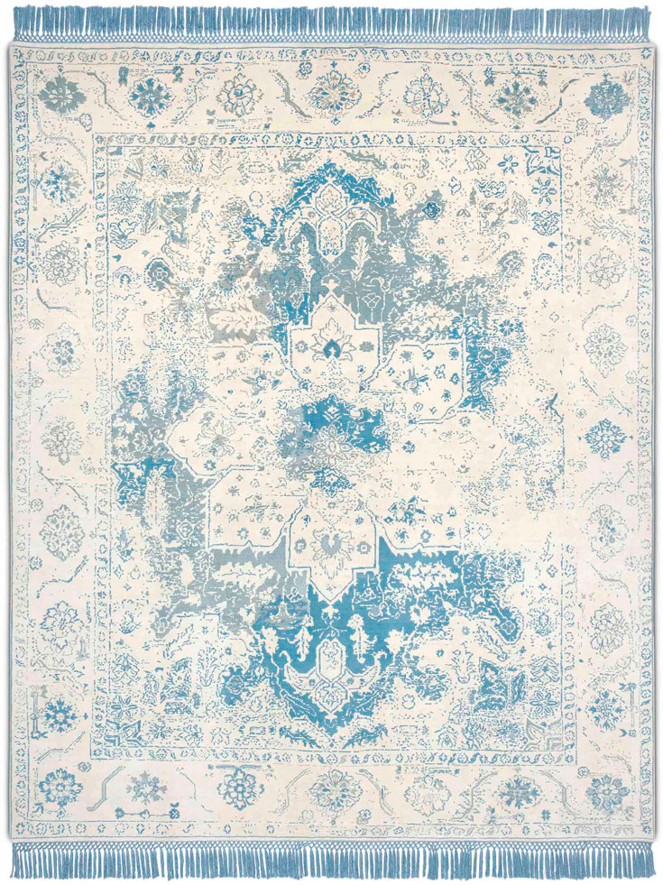 Tapis de luxe Bleu Clair