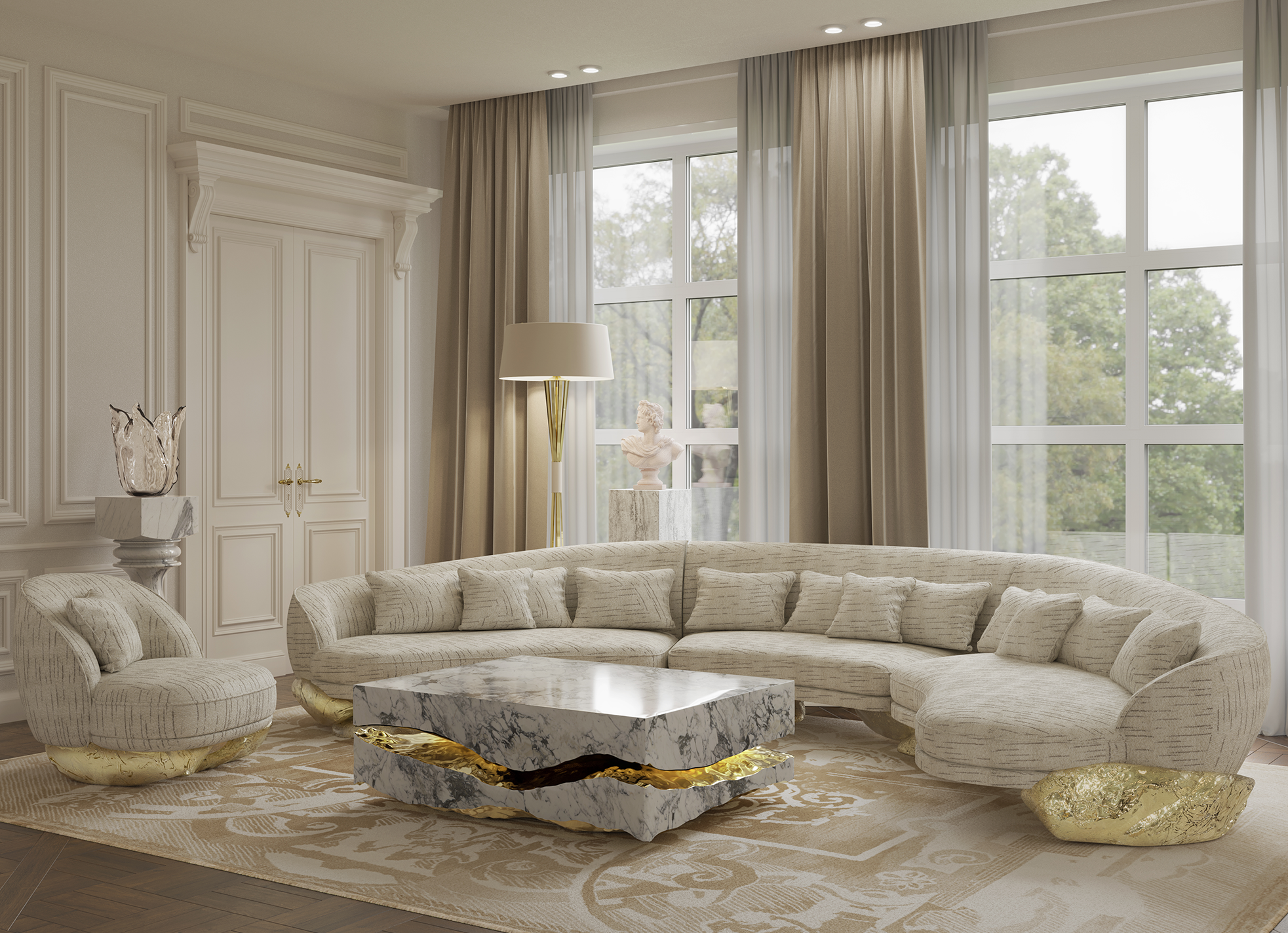 Table Boulder Carrara Table Boulder Carrara