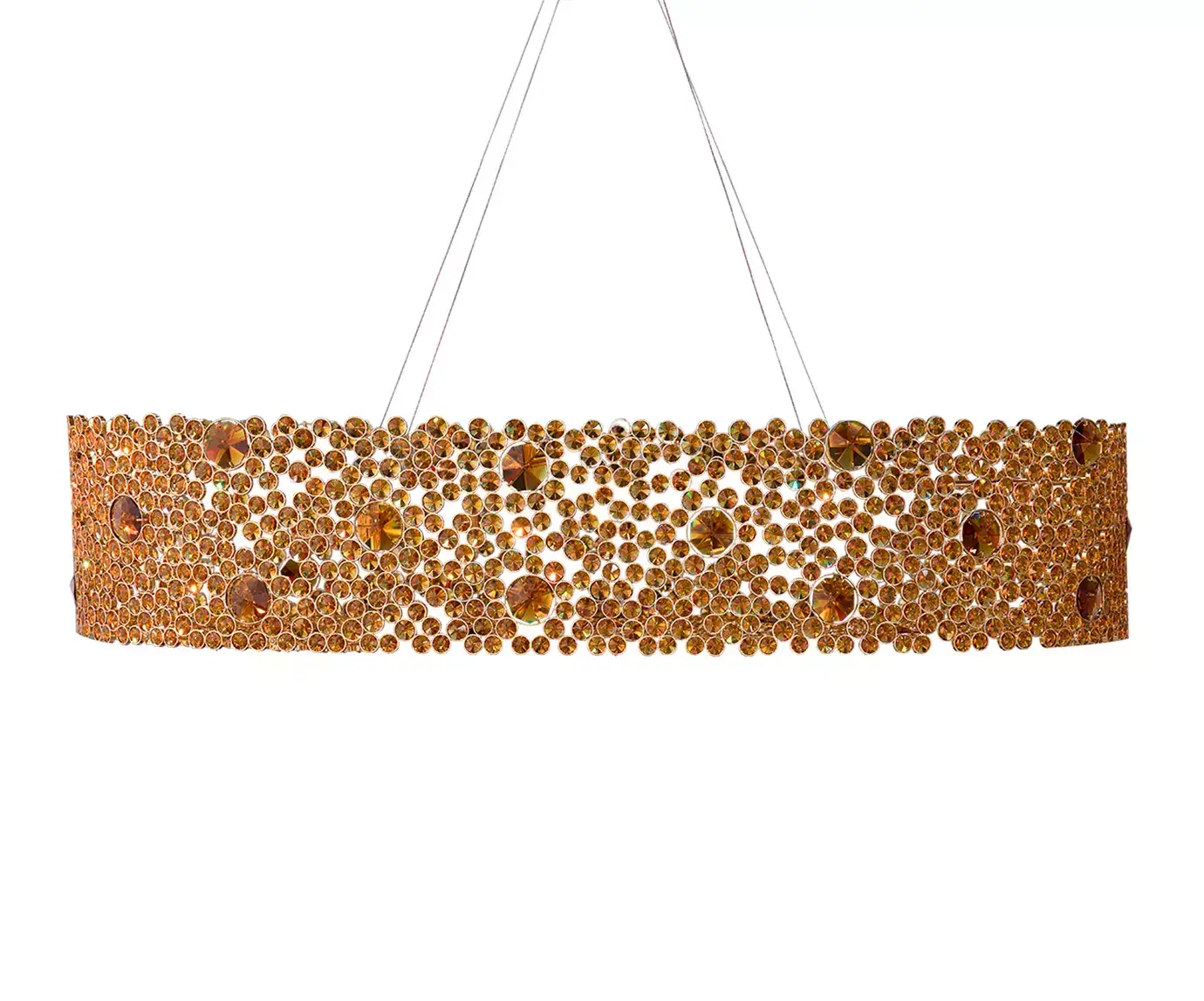 Lustre ovale en verre bronze Éternelle