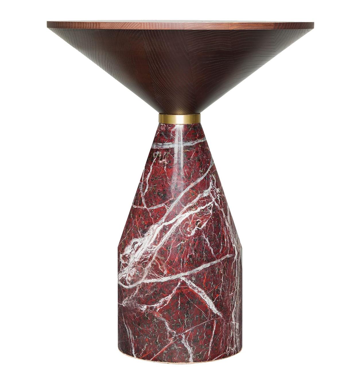 Table d'appoint Cino en marbre rouge