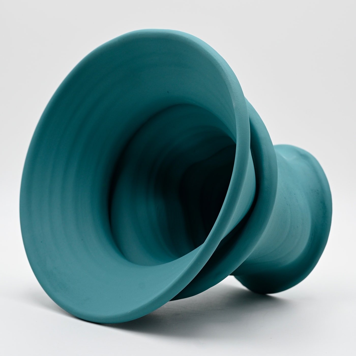 Vase Turquoise Sculpteur à la Main