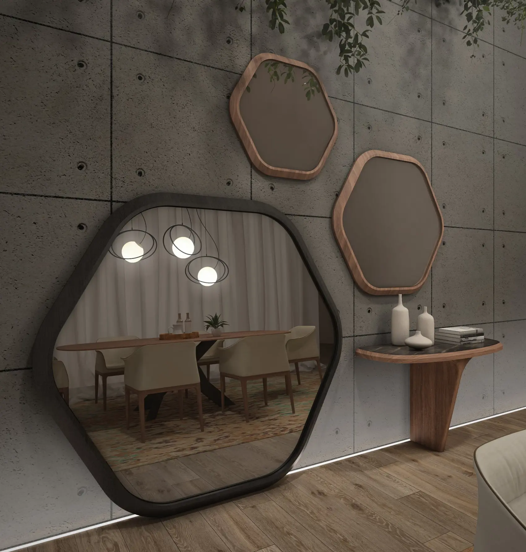 Miroir mural Hive