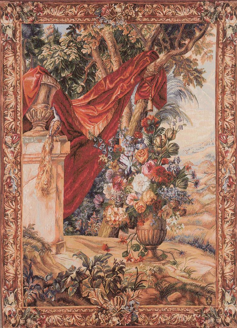 Tapisserie Bouquet avec Drapé (Verticale)