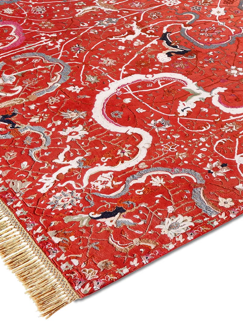 Tapis de luxe Tabriz Rouge