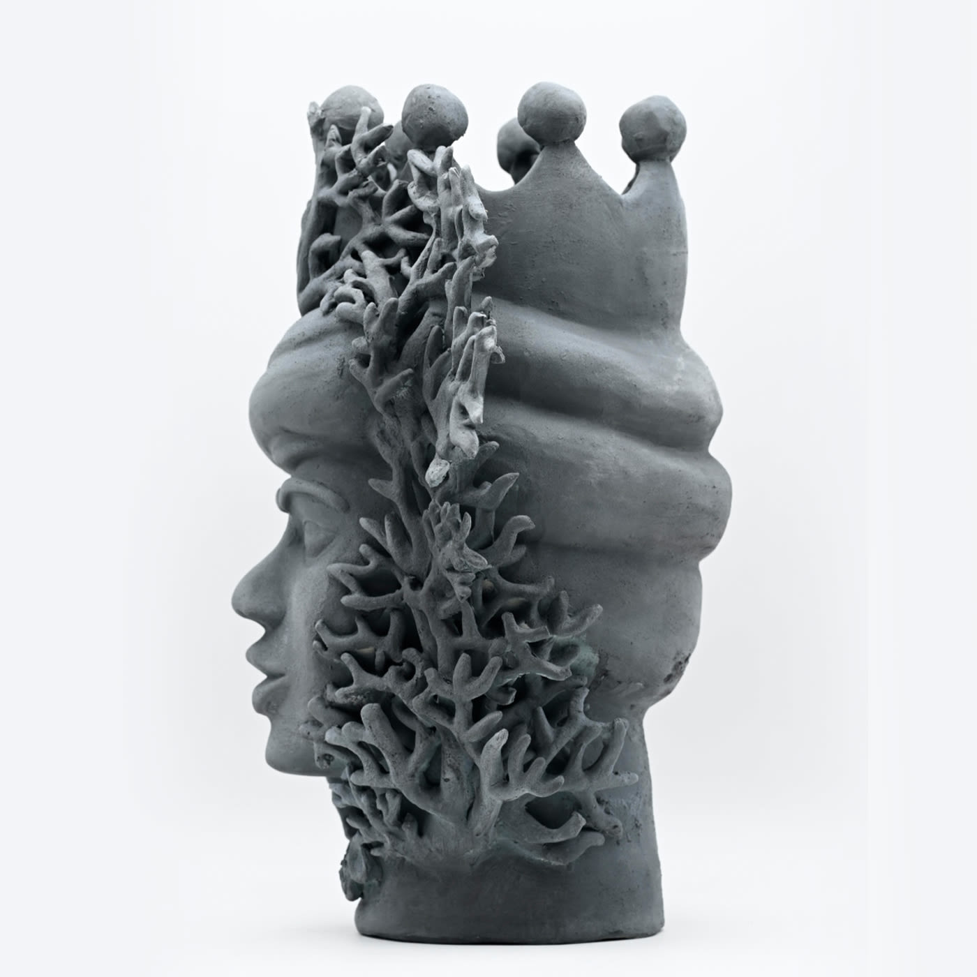 Sculpture Tête De Maure Corail