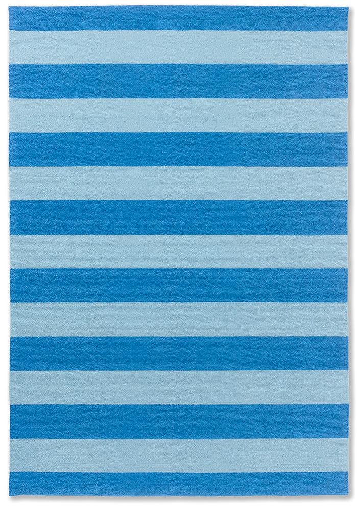 Tapis d'Extérieur Rayé Bleu Ciel