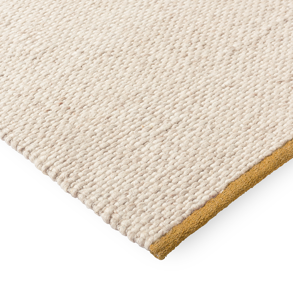 Tapis Artisan Matière Uni Blanc Chaud