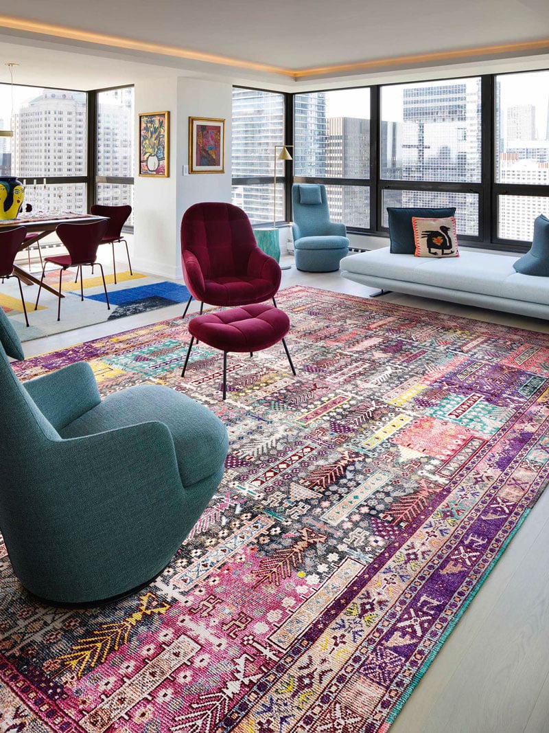 Tapis de luxe Pastel en Soie