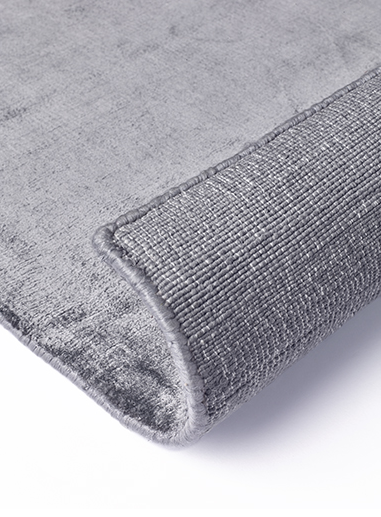 Tapis Uni Viscose Gris