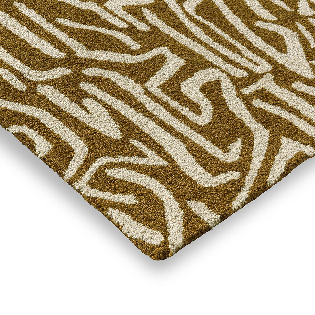 Tapis Mélodique Ocre/Or Extérieur | Taille: 140 x 200 cm