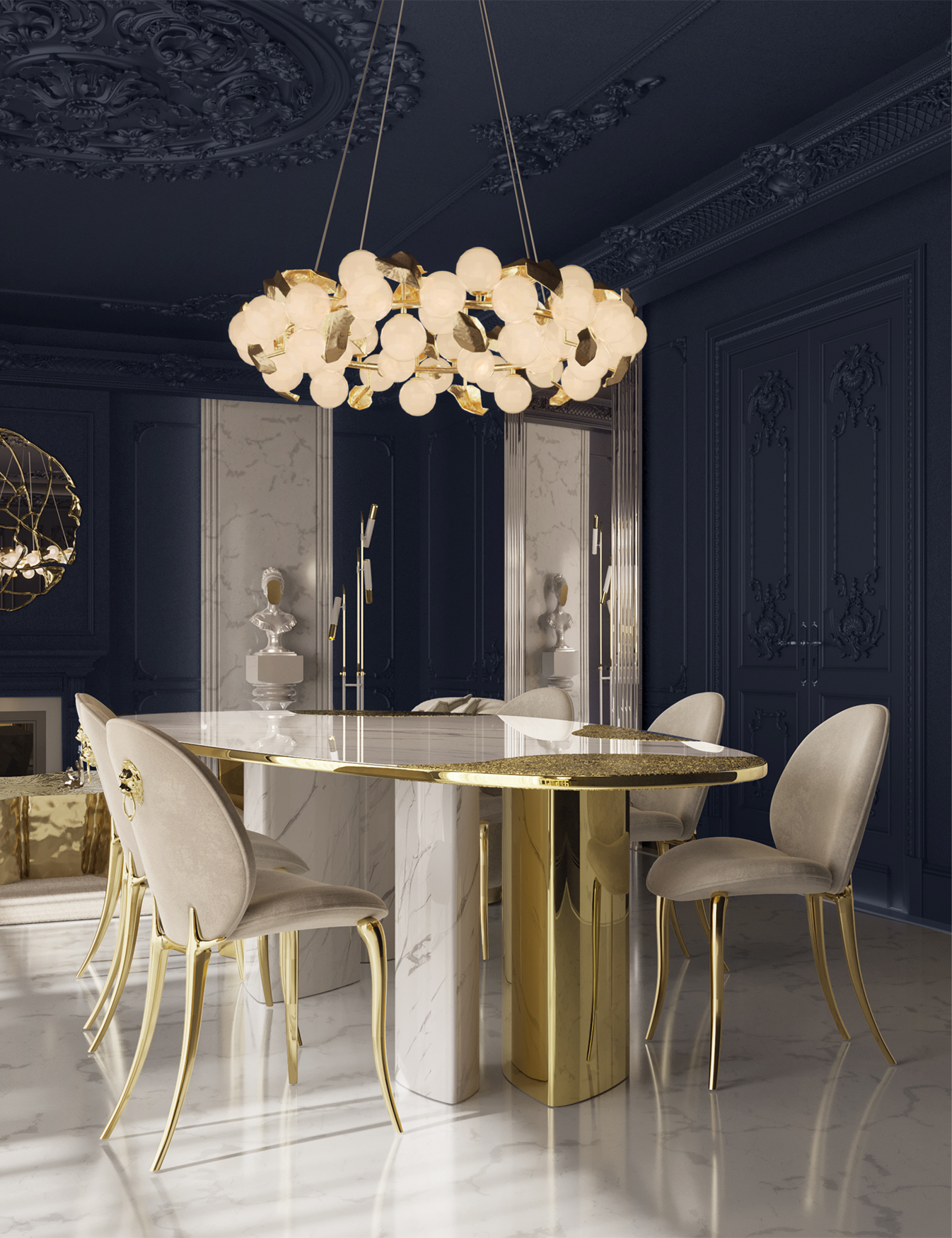 Table Athena Carrara & Or