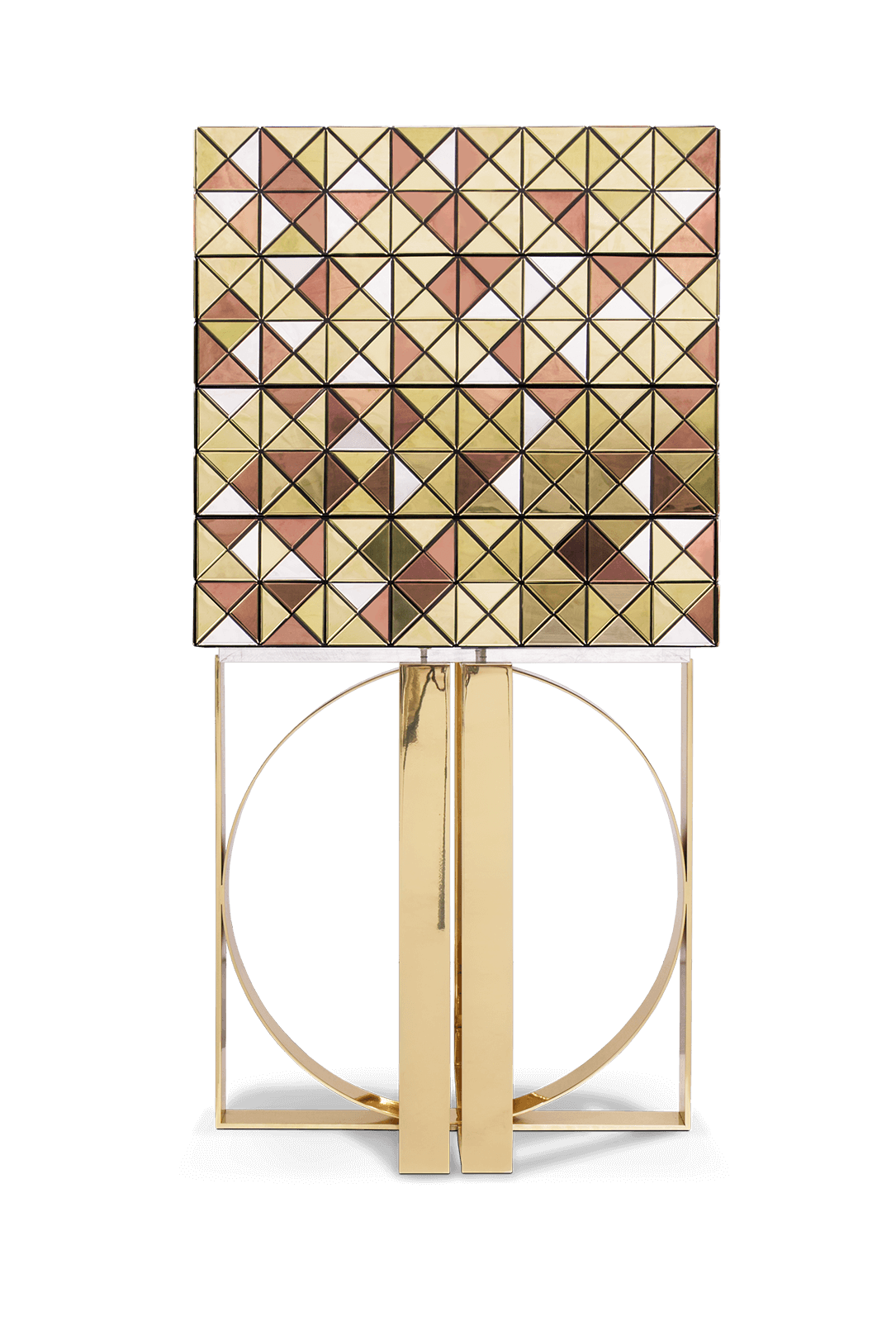 Armoire Accents Dorés Mosaic