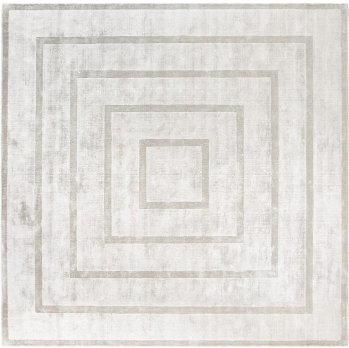 Tapis Domino Tencel Argenté