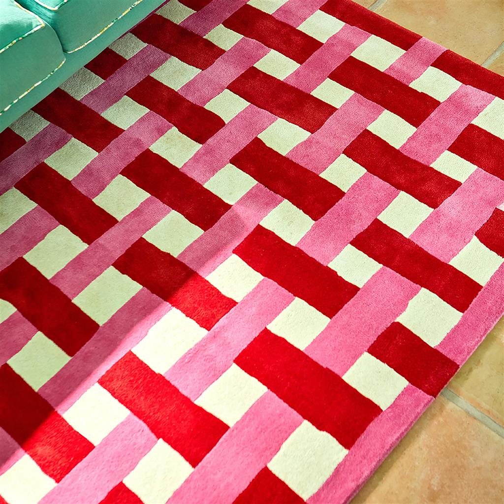 Tapis Vannerie Corail/Rose