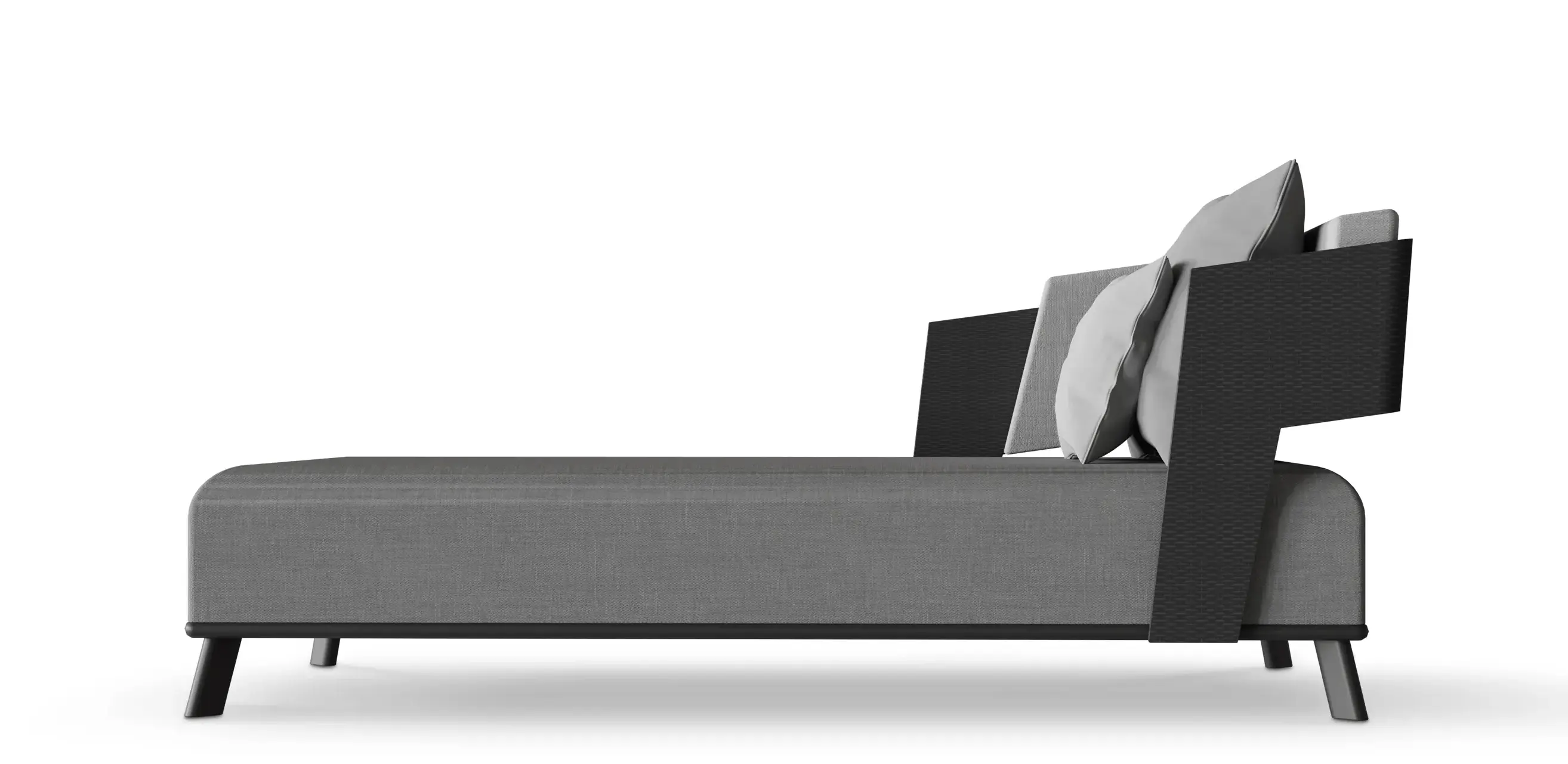 Chaise Longue Grise Crown
