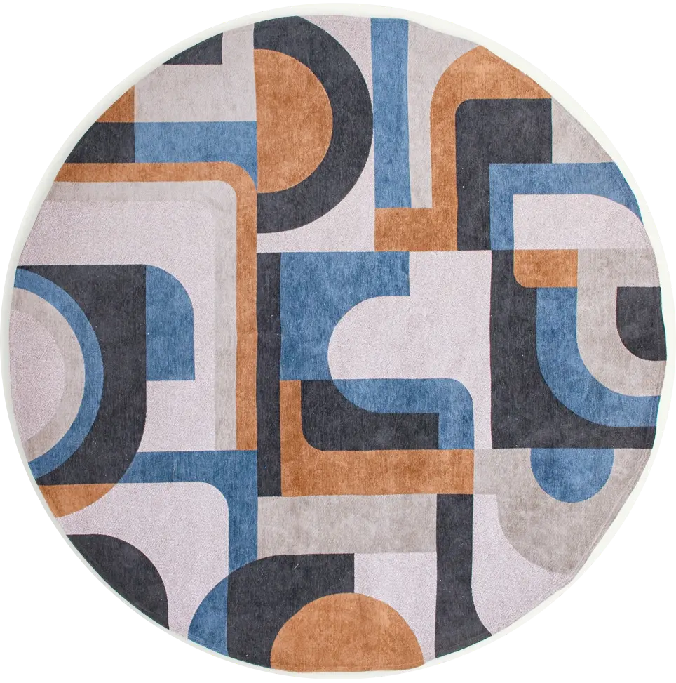 Tapis Module Bleu Chameau 9196