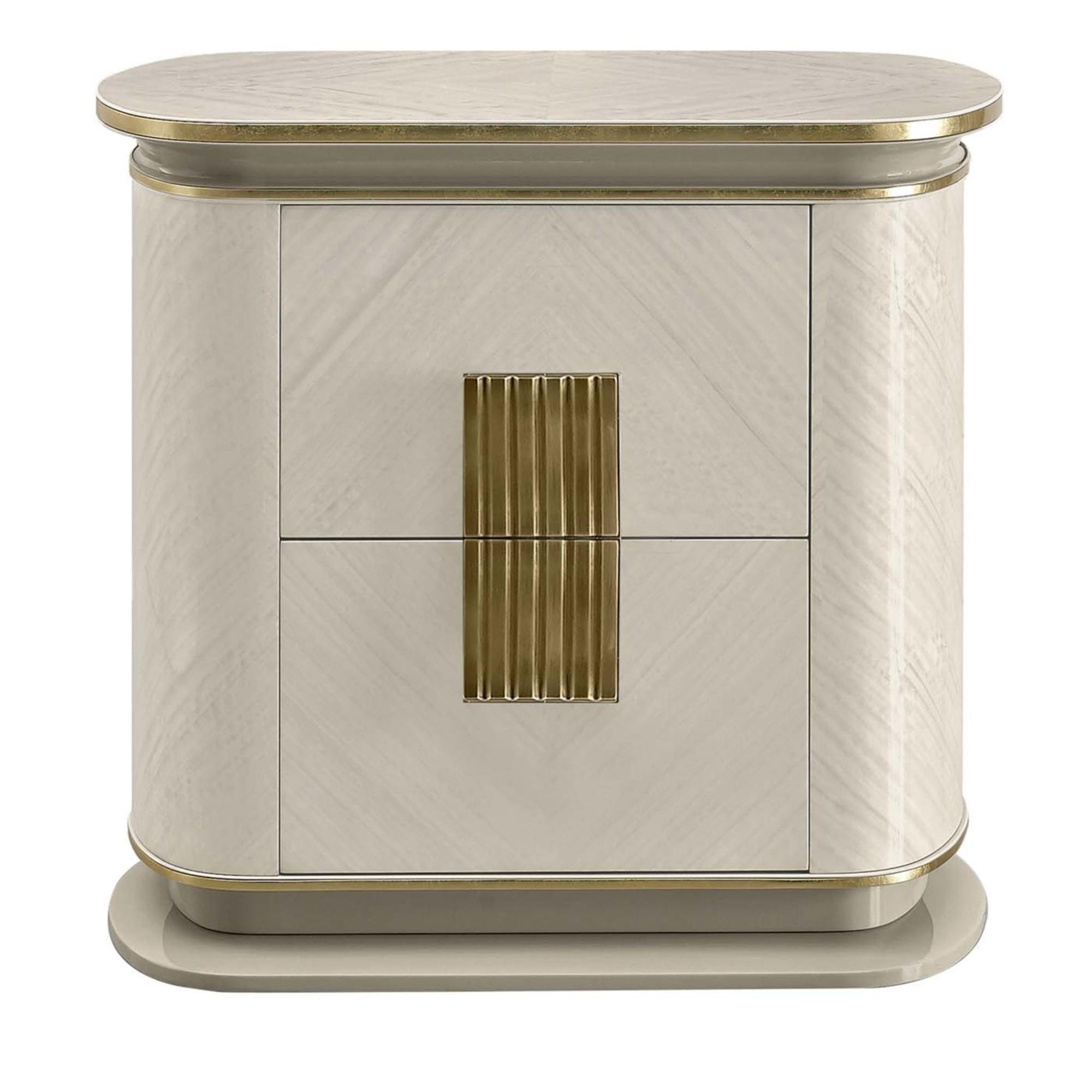 Table De Chevet Blanche / Or Dilan