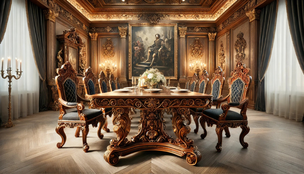 Salle à manger italienne de style Renaissance classique