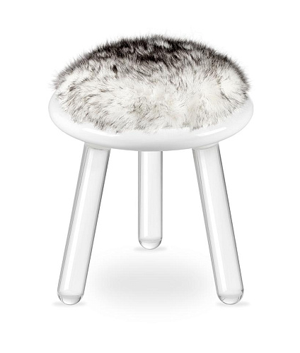 Tabouret enfant Illusion Ours Blanc