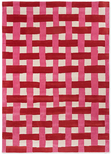 Tapis Vannerie Corail/Rose