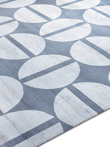 Tapis noué main Argent
