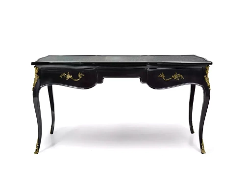 Bureau Ormolu Plateau Plume de Paon Exotique
