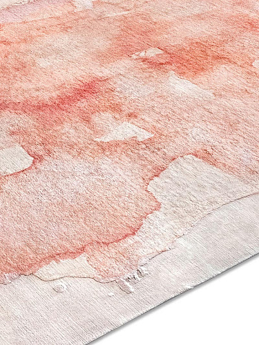 Tapis noué main de luxe Mono Rose