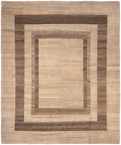 Tapis Mauro Triple Bordure Marron