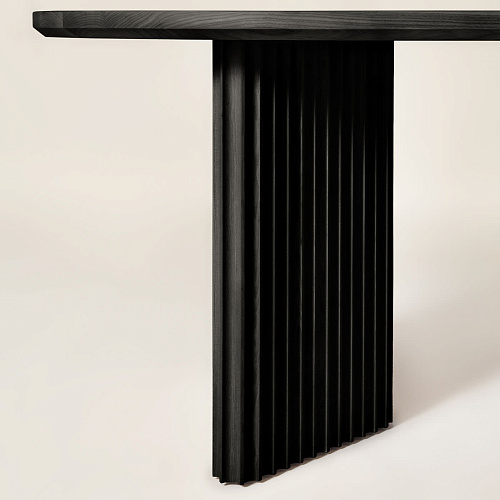 Table Basalto en Frêne Noir