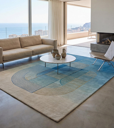 Tapis contemporain Blue Monolith