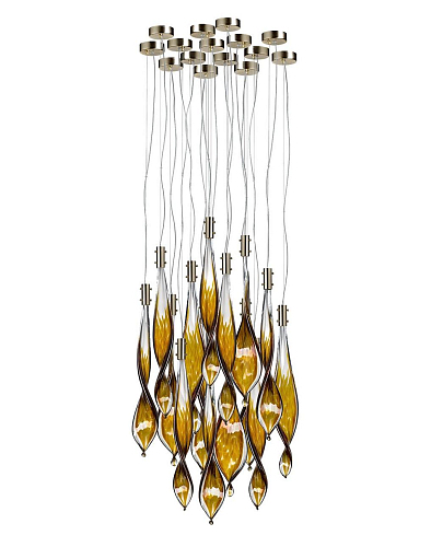 Suspension Murano Feuilles 14 Lumières