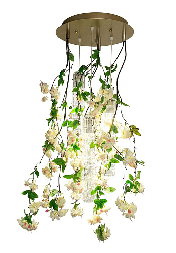 Petit lustre blanc en cascade White Cascade