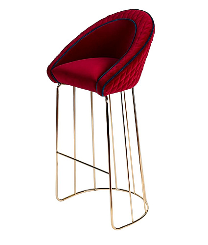 Tabouret de bar Bay bordeaux