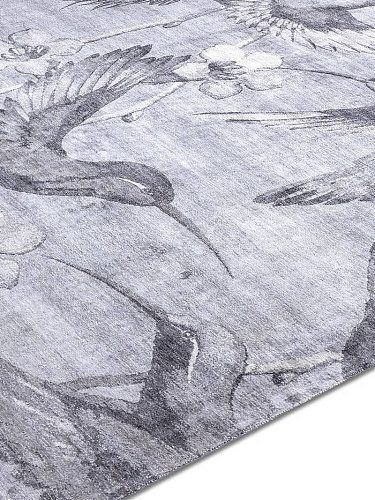 Tapis noué main Colibris